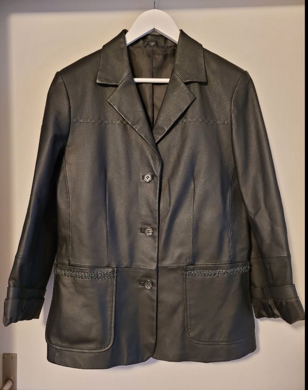 Giacche: stylische Lederjacke, schwarz, Embroidery Details – Usato da Zürich venduto da Annie_Broad