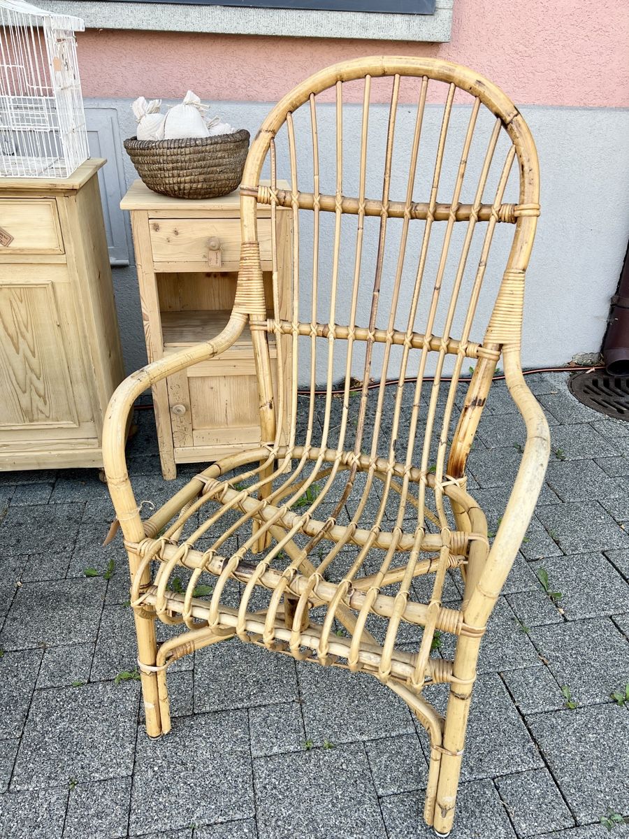 Fauteuils: Rattansessel Bambussesse – D'occasion à Sirnach par dasrosahaus