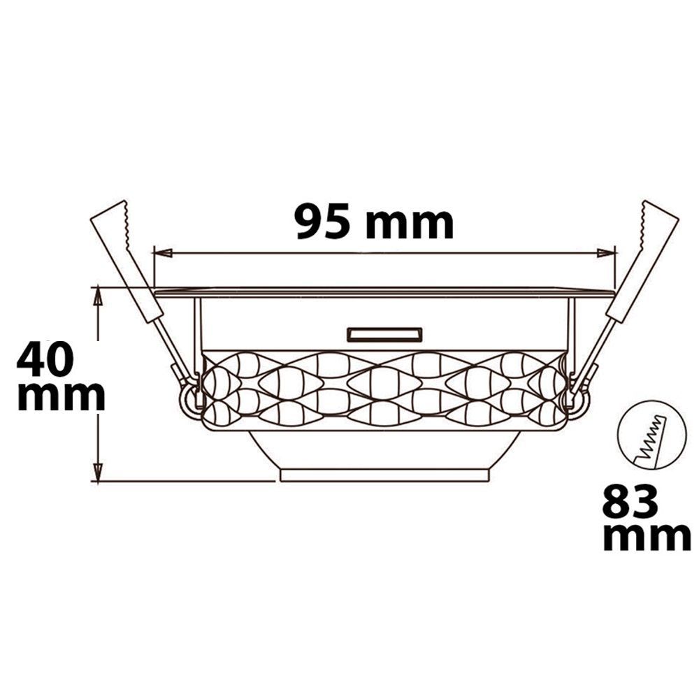 Lampade: LED Einbaustrahler, 4000K, IP44, 10 cm Ø – Nuovo (secondo la descrizione) da Kreuzlingen venduto da Smart-Light 2