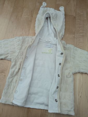 Mexx Baby Jacke / Kuschelaufjacke mit Kapuze & Ohren, Gr. 62
