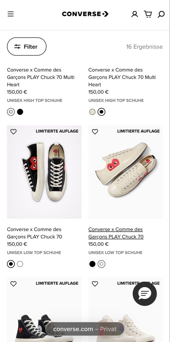 Comme Des Garcons Herrenschuhe: Converse Comme des Garcons - 2er Set, gebraucht – Gebraucht aus Schlieren von Chabuh 6