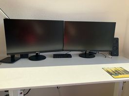 Zwei Bildschirme ASUS 27"