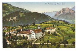 Pfäfers-Dorf (SG) St. Pirminsberg - Kloster - 1918