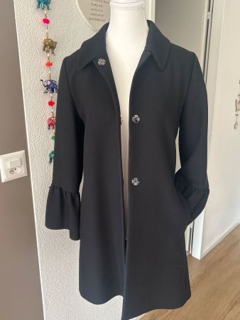Schicker Damen Mantel schwarz von Hallhuber Gr. 36