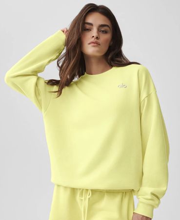 Alo Yoga Accolade Sweatshirt Grösse M | Sunshine gelb