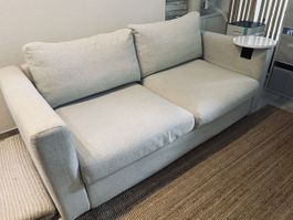 Vimle 2-er Bettsofa, creme/weiss, guter Zustand