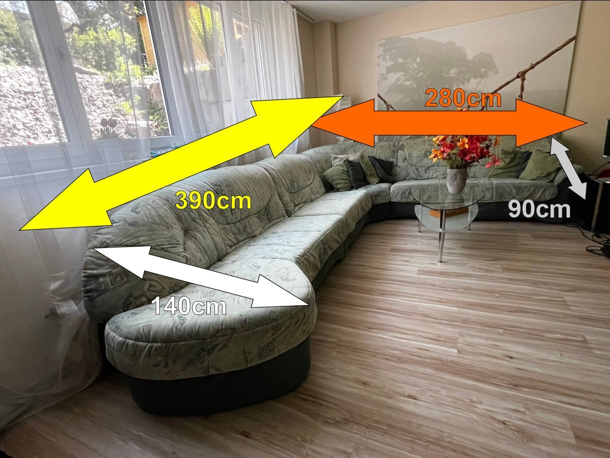 Micasa Divani: Grosses Ecksofa, gebraucht, L-Form, sehr bequem. – Usato da Orpund venduto da Masis7 1