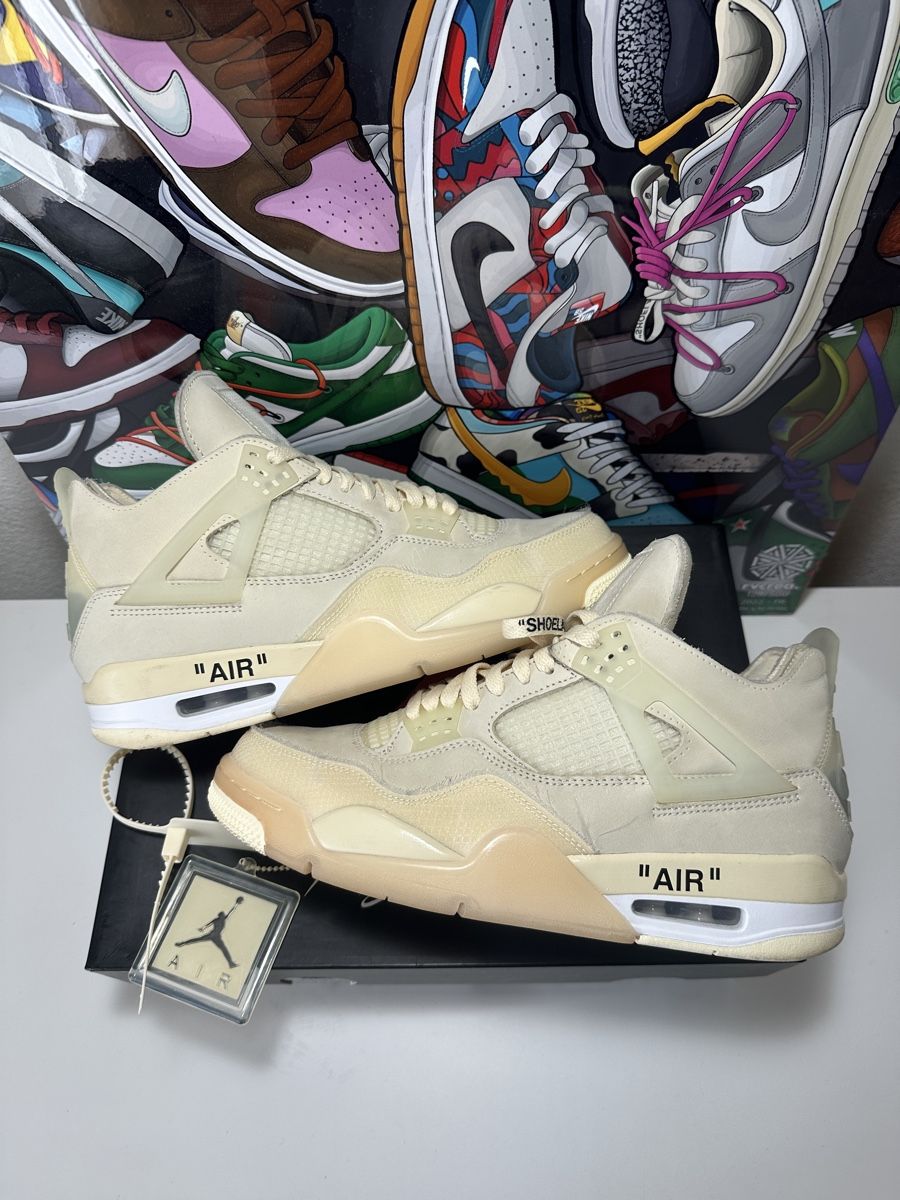 Off-White Scarpe da uomo: Jordan 4 OFF-WHITE Sail, Gr. 42.5 – Usato da Freidorf TG venduto da kickznlacez