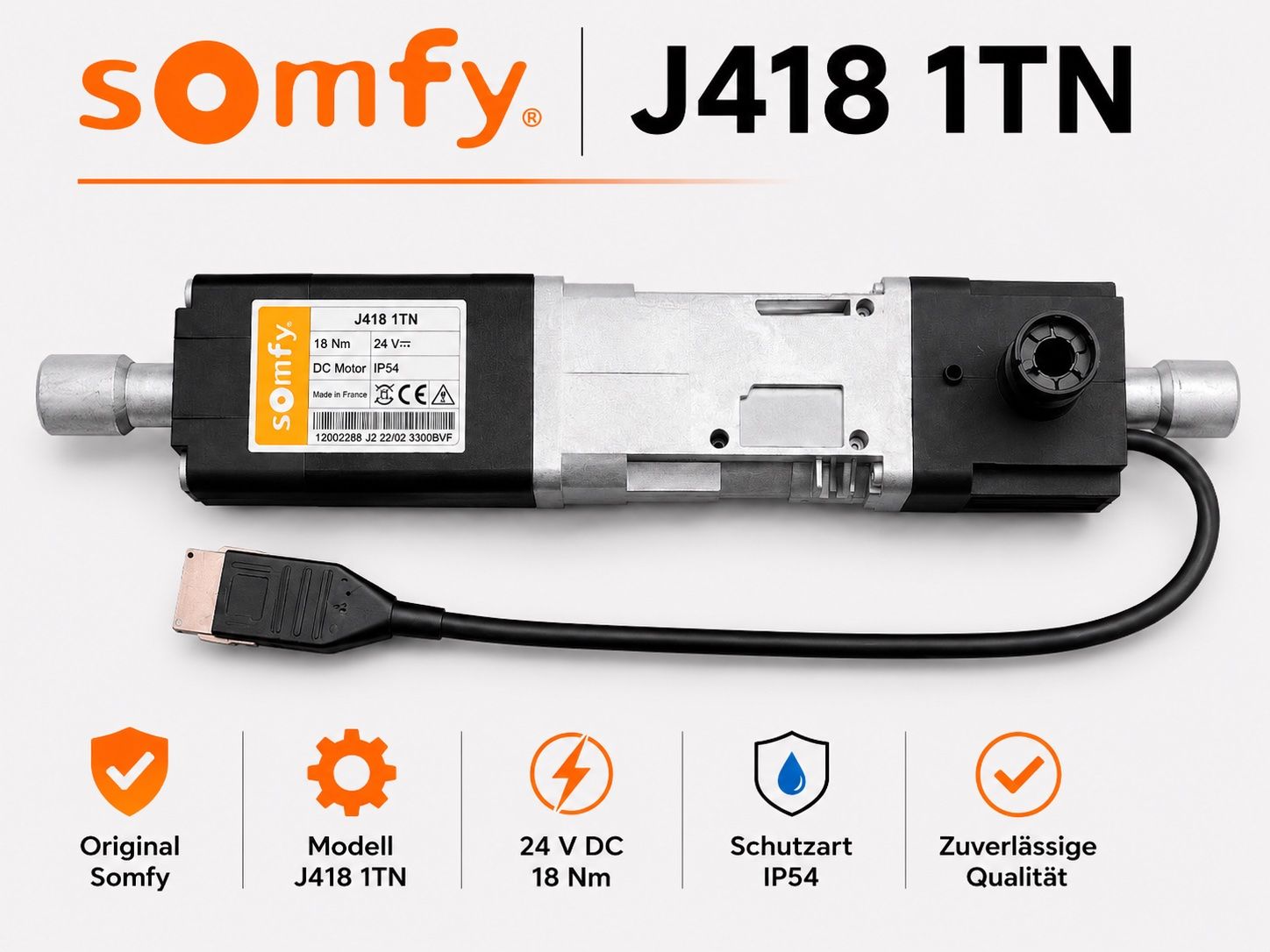 Somfy Markisen: Somfy J418 1TN Storenmotor absolute Neuware – Neu und originalverpackt aus Zürich von Shalashaska