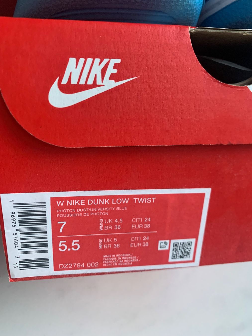 Nike Scarpe da uomo: Nike dunk low twist hellblau Gr 38 – Usato da Bettlach venduto da valishop 5