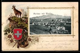 Herisau, Ortsansicht mit Säntis, Passep