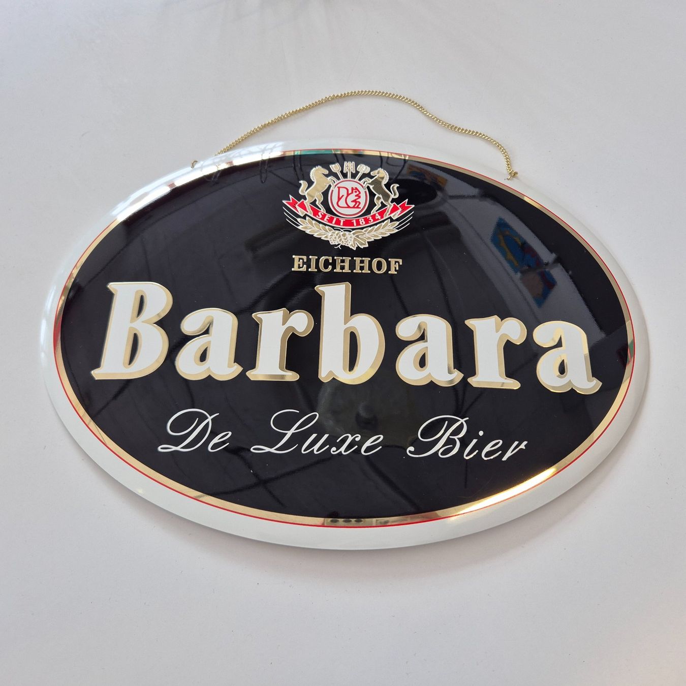 Eichhof Schilder: 1 Eichhof Barbara Werbeschild Blechschild Schild Bierwerbung – Gebraucht aus Nottwil von Wondewa-Shop 7
