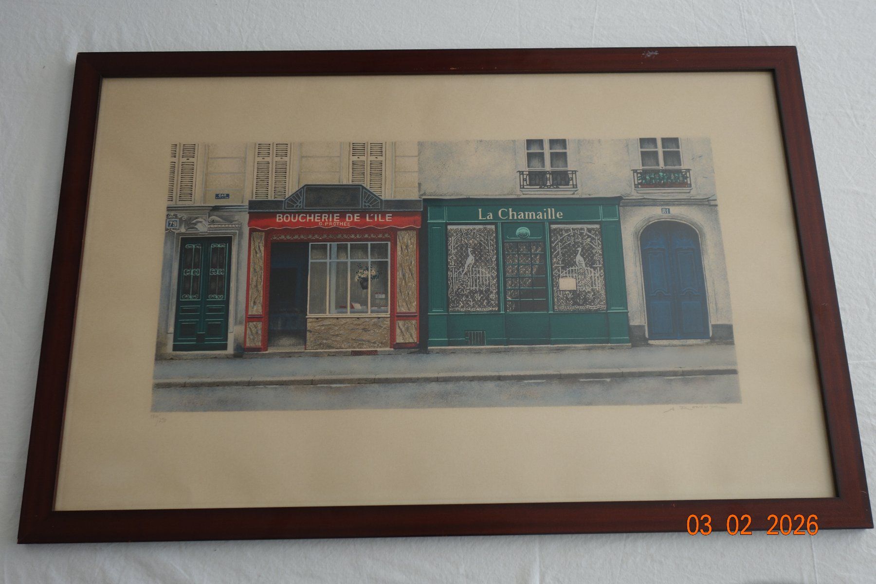 Grafica & Litografie: LITHOGRAPHIE, ANDRE RENOUX   BOUCHERIE DE L'ILE-LA CHAMAILLE – Usato da GIEZ venduto da fifiuno
