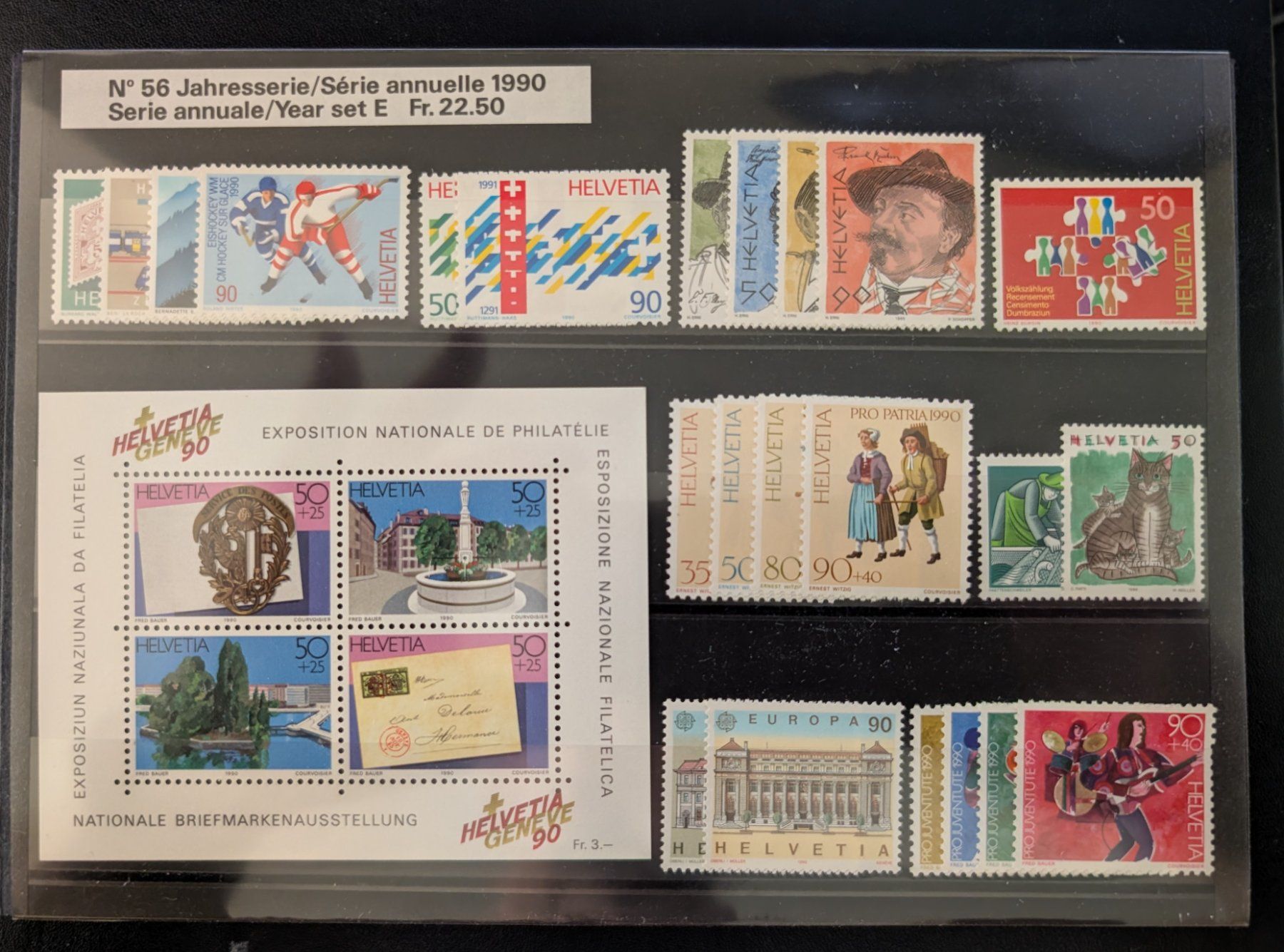 Tutti i francobolli: Jahresserie 1990 Postfrisch – Nuovo e nell'imballaggio originale da Allschwil venduto da odracir_philipp