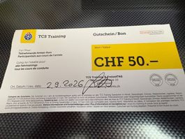 TCS Training - für alle Fahrtrainings - Gutschein