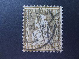 1863 Nr. 36b mit Vollstempel von Basel