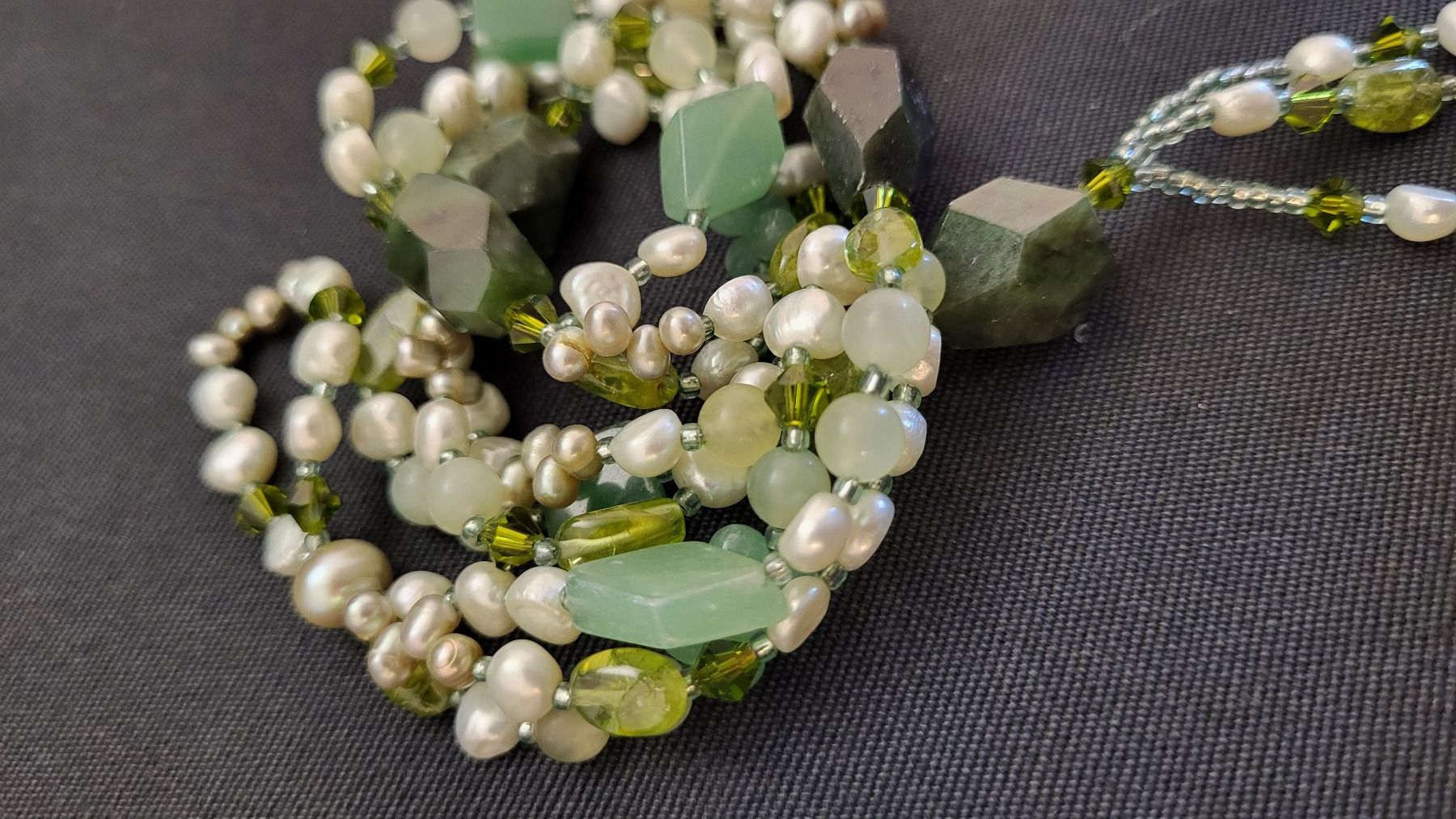 Catenine: Edelstein-Kette mit Perlen – Usato da Basel venduto da spinne02 4