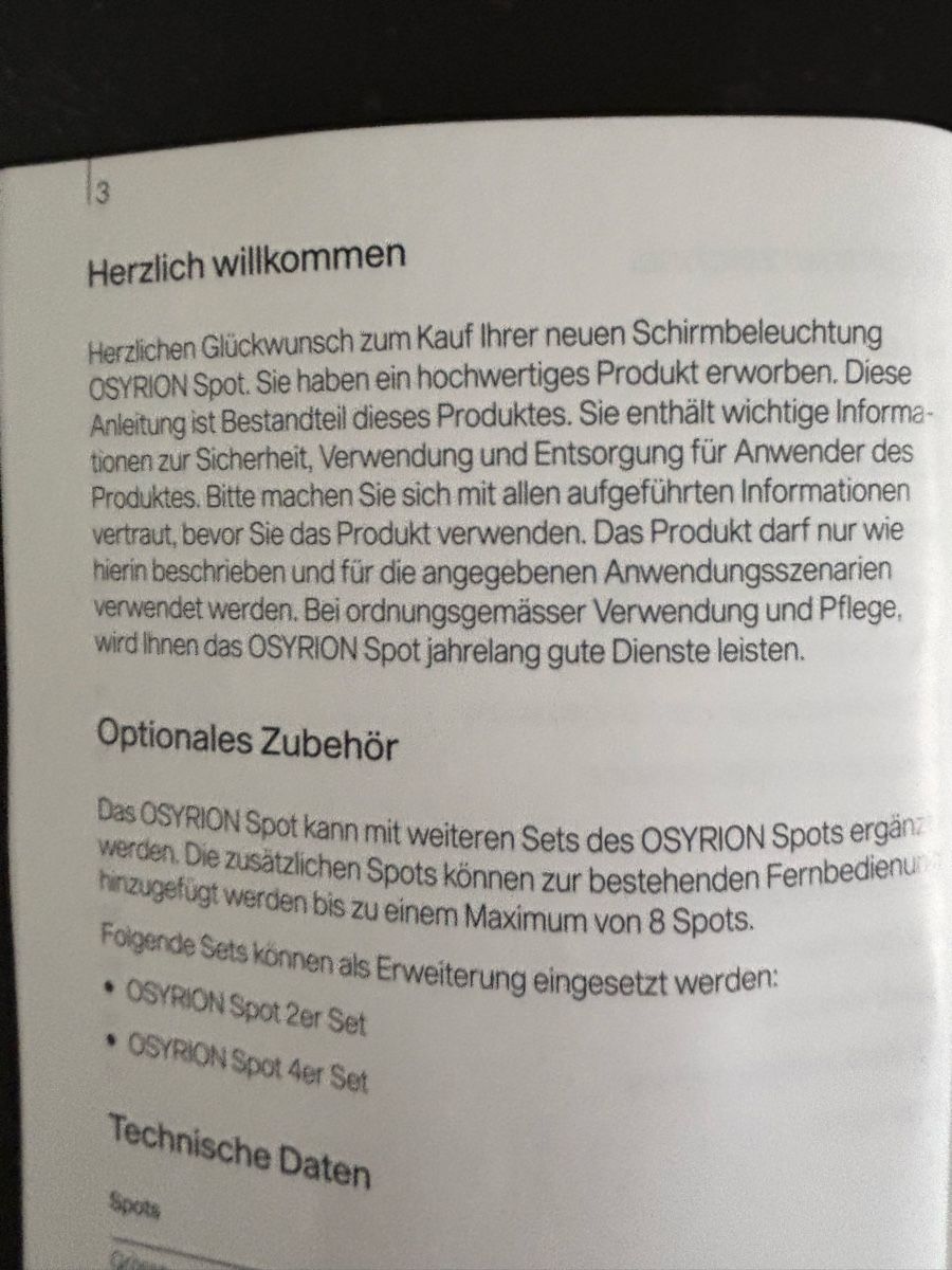 Glatz Lampade: OSYRION SPOT Schirmbeleuchtung – Nuovo e nell'imballaggio originale da Buonas venduto da eluthi48 3