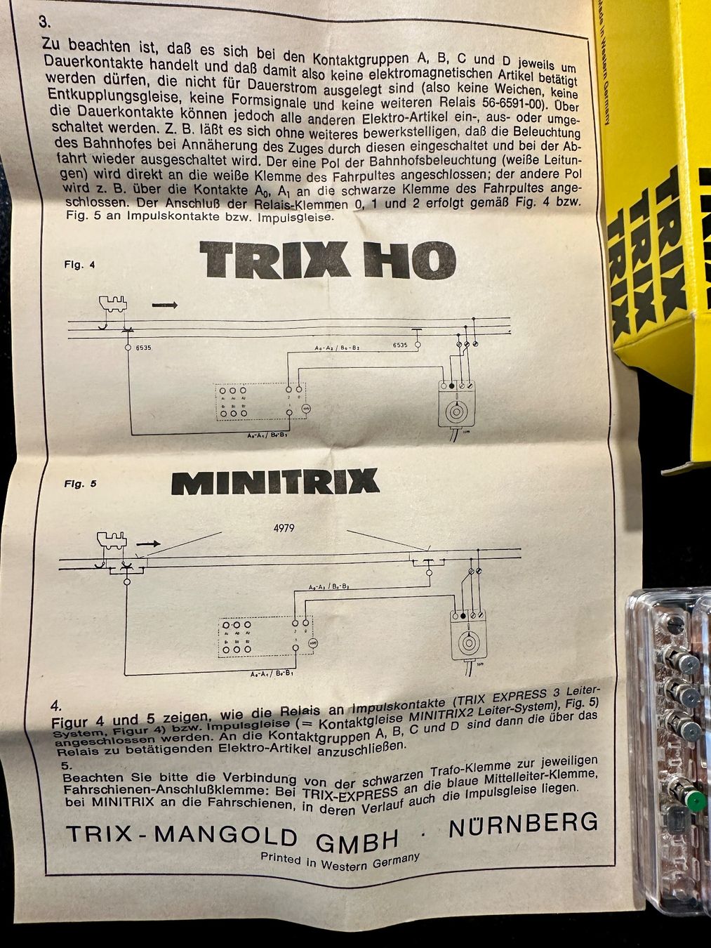 Trix Modellini di ferrovie: TRIX 6592 Relais OVP inkl. Anleitung – Nuovo e nell'imballaggio originale da Burgdorf venduto da Gedora 3