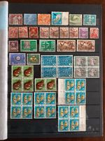 Alte Schweizer Briefmarken, mit Stempel