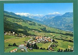 Flerden GR am Heinzenberg mit Ringelspitz. Flugaufnahme