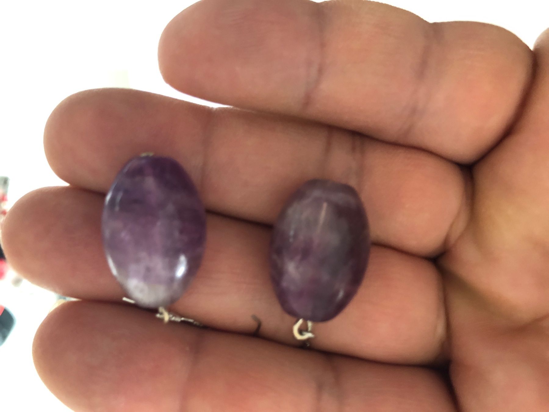 Orecchini pendenti & Orecchini a lobo: Amethyst Ohrringe Sterling Silber mit echte Steine – Usato da Läufelfingen venduto da Original100 5