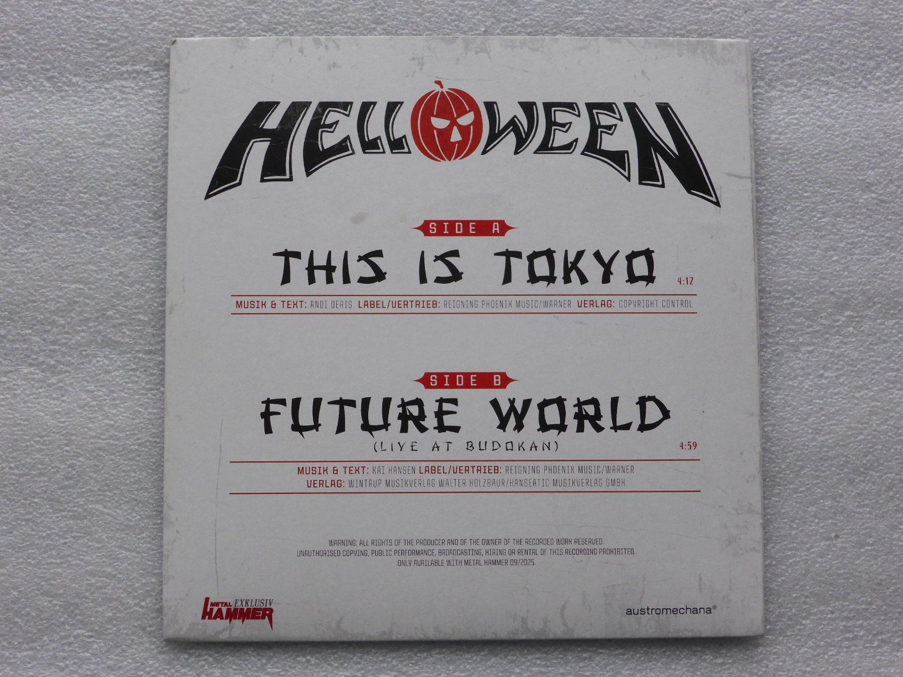 Schallplatten: Vinyl Single   HELLOWEEN – Gebraucht aus Küssnacht am Rigi von Mondkinder 3