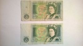 Billet banque Angleterre 1 Livre 1978/84 sign différente BE