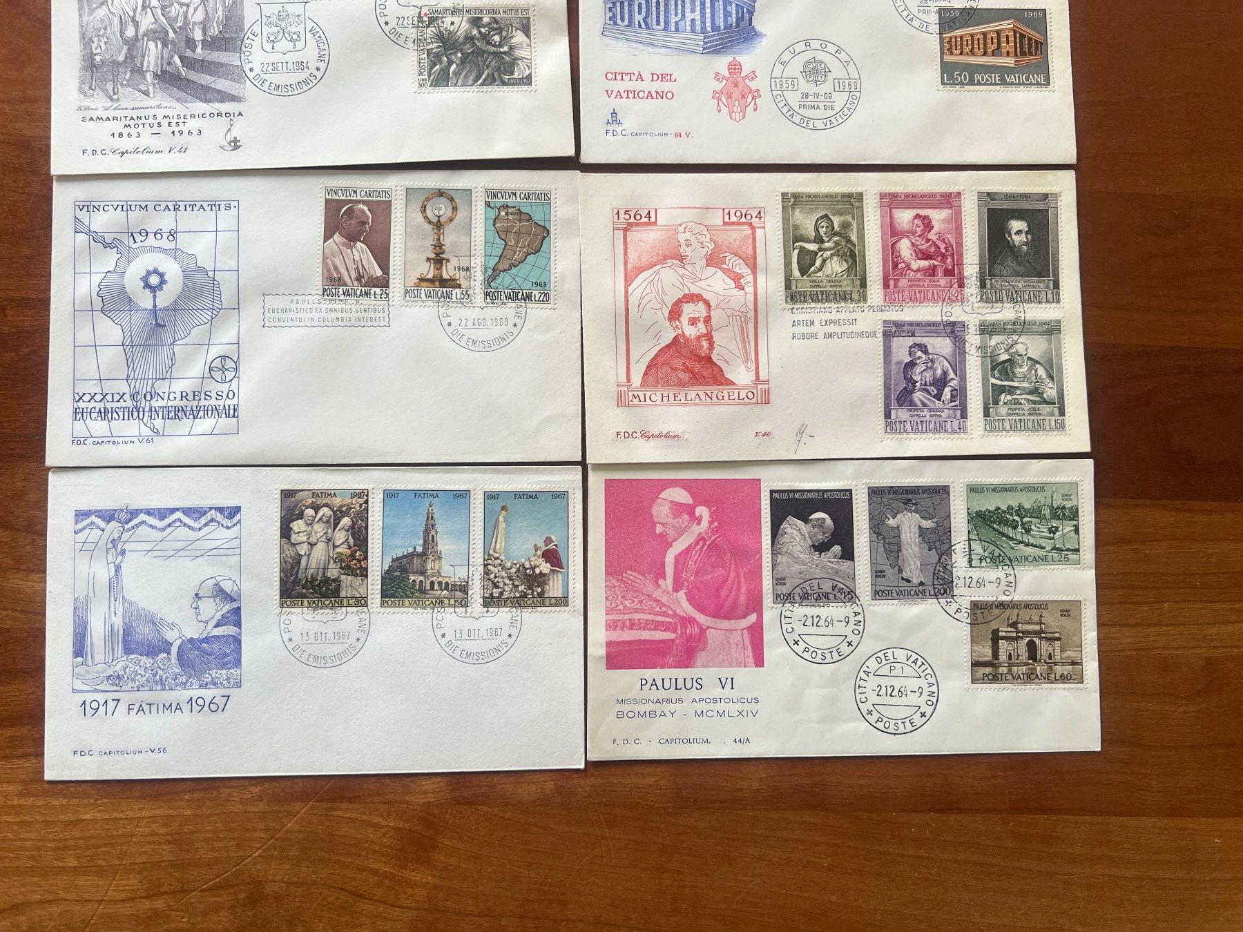 Alle Briefmarken: FDC Vatikan 9 Super Briefe  (M239) – Gebraucht aus Hinwil von Sidi4 2