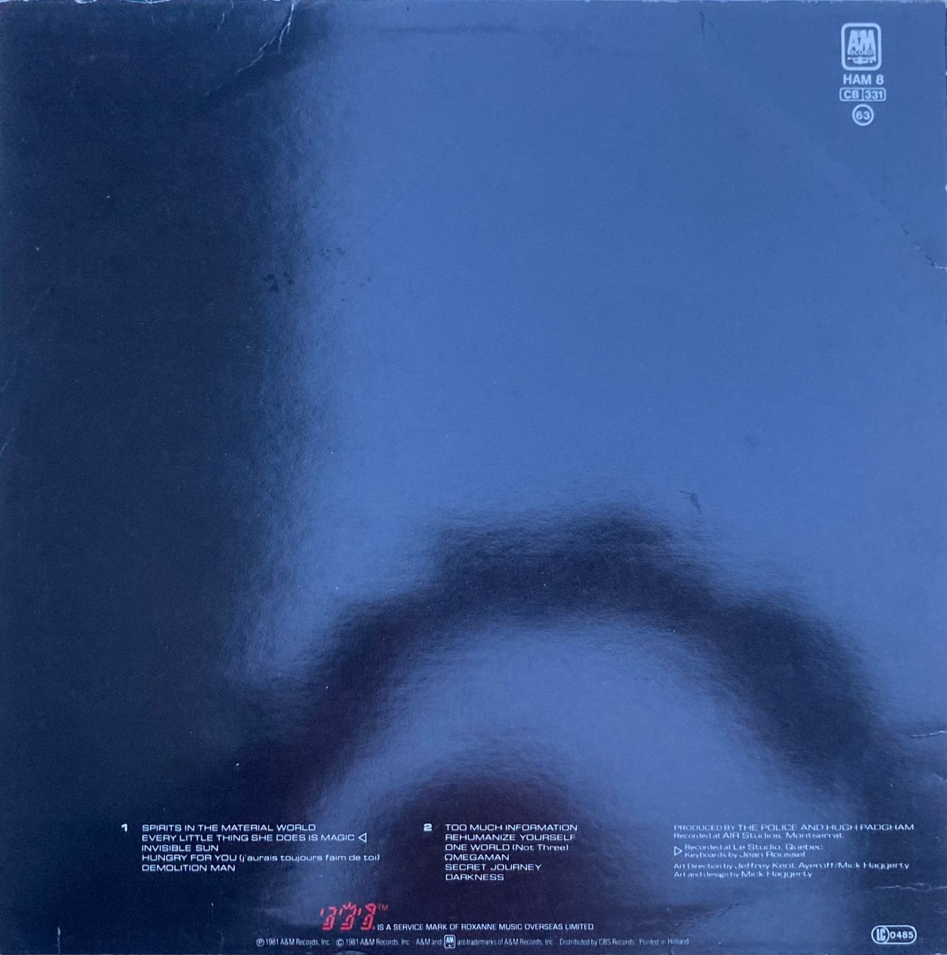 Vinyles: THE POLICE - GHOST IN THE MACHINE – D'occasion à Poliez-Pittet par Newtown-Records 1