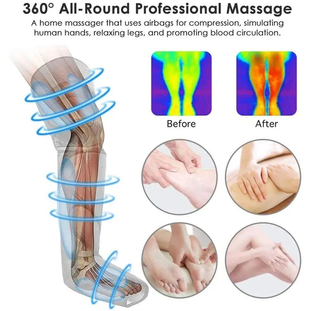 Dispositivi per massaggi: Beinmassagegerät Luftkompression Wärmefunktion 6 Modi Herren – Nuovo e nell'imballaggio originale da Genève venduto da Anna-38 2