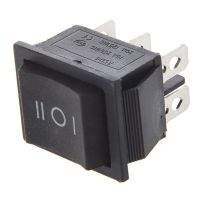 Wippschalter I-0-II , schwarz, 250V 16A