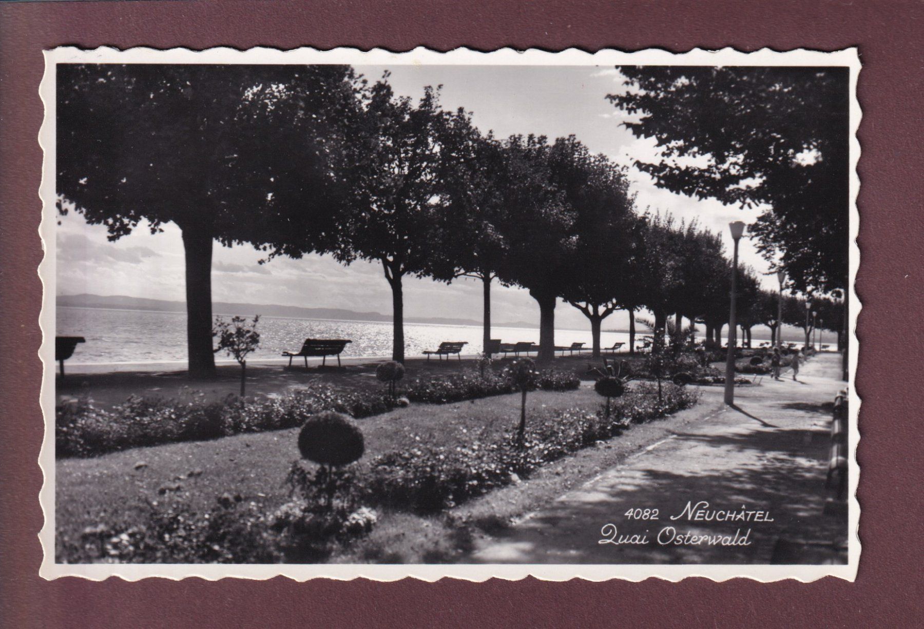 Cartoline postali: NEUCHÂTEL - Quai Osterwald - 1953 – Usato da Pully venduto da nicecards