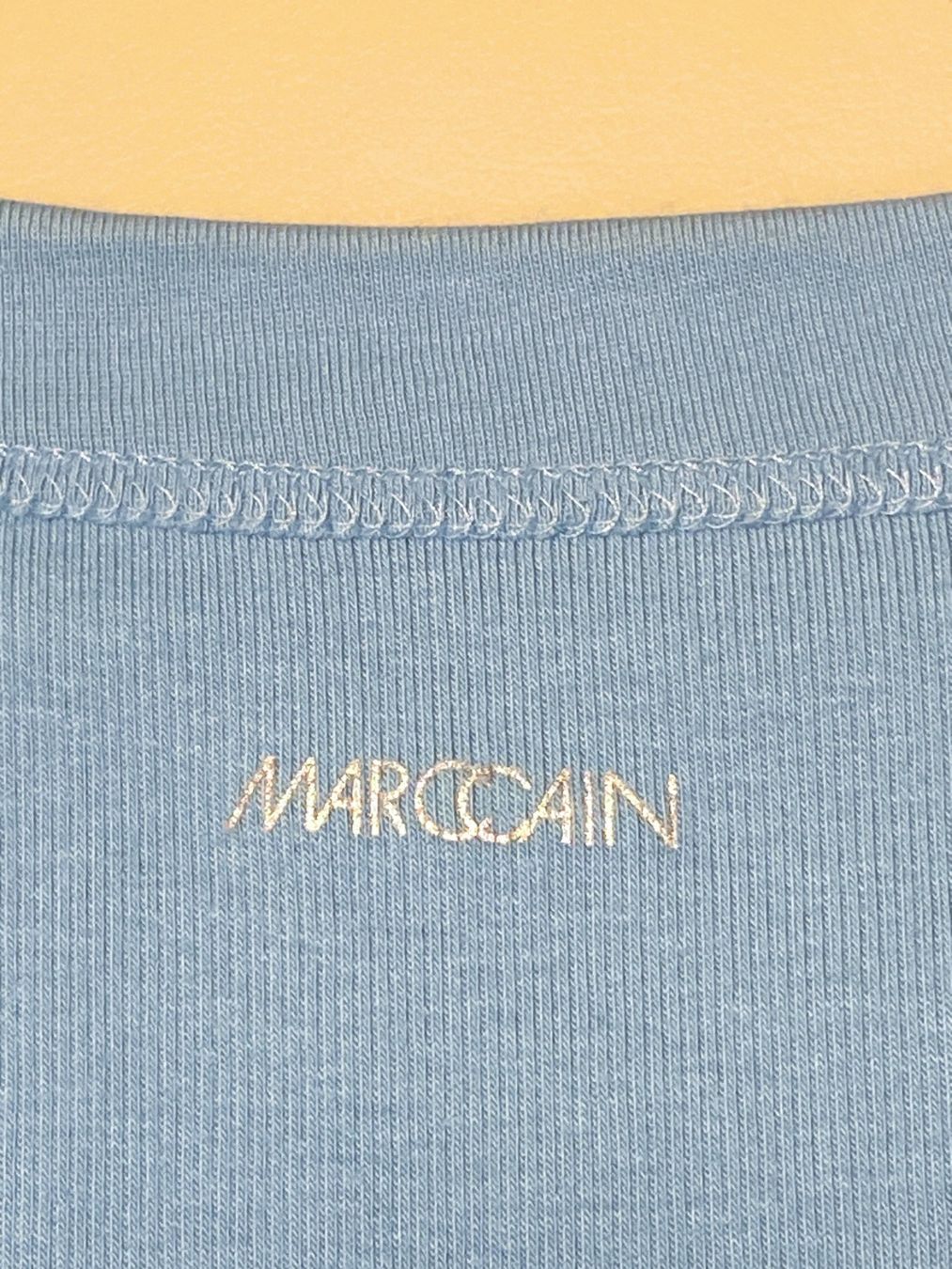 Marc Cain Top: MARC CAIN Top Shirt Baumwoll Ripp N3 BASIC blau – Nuovo (secondo la descrizione) da Allschwil venduto da Rosenfee 2