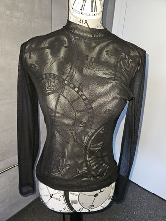 Tally Weijl Mesh Oberteil, Grösse M, Schwarz
