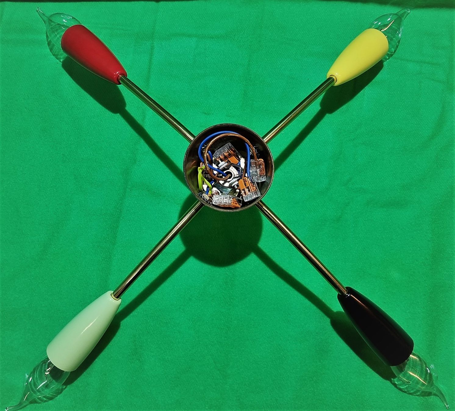 Lampadari & plafoniere: Spider Sputnik Deckenlampe aus Messing, 1950er – Usato da Emmenbrücke venduto da Lenssen 5