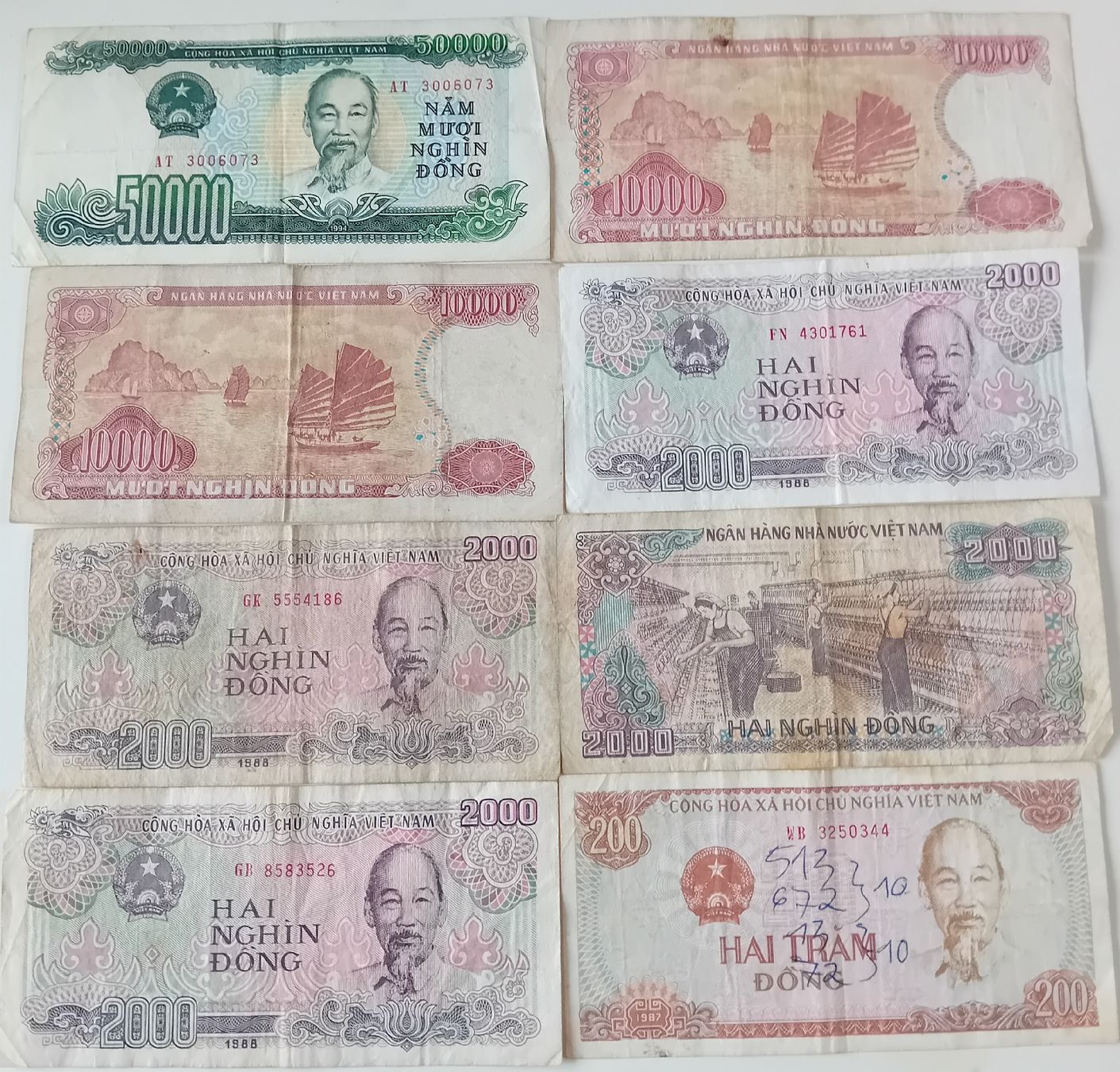 Banconote: 8 Billets de banque Vietnam – Usato da Bulle venduto da LeTempsCestCool