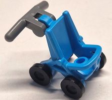 LEGO 5491c01 Dark Azure Utensil Stroller / Baby Carriage