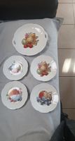 Ensemble assiettes vintage décor fruits - kahla