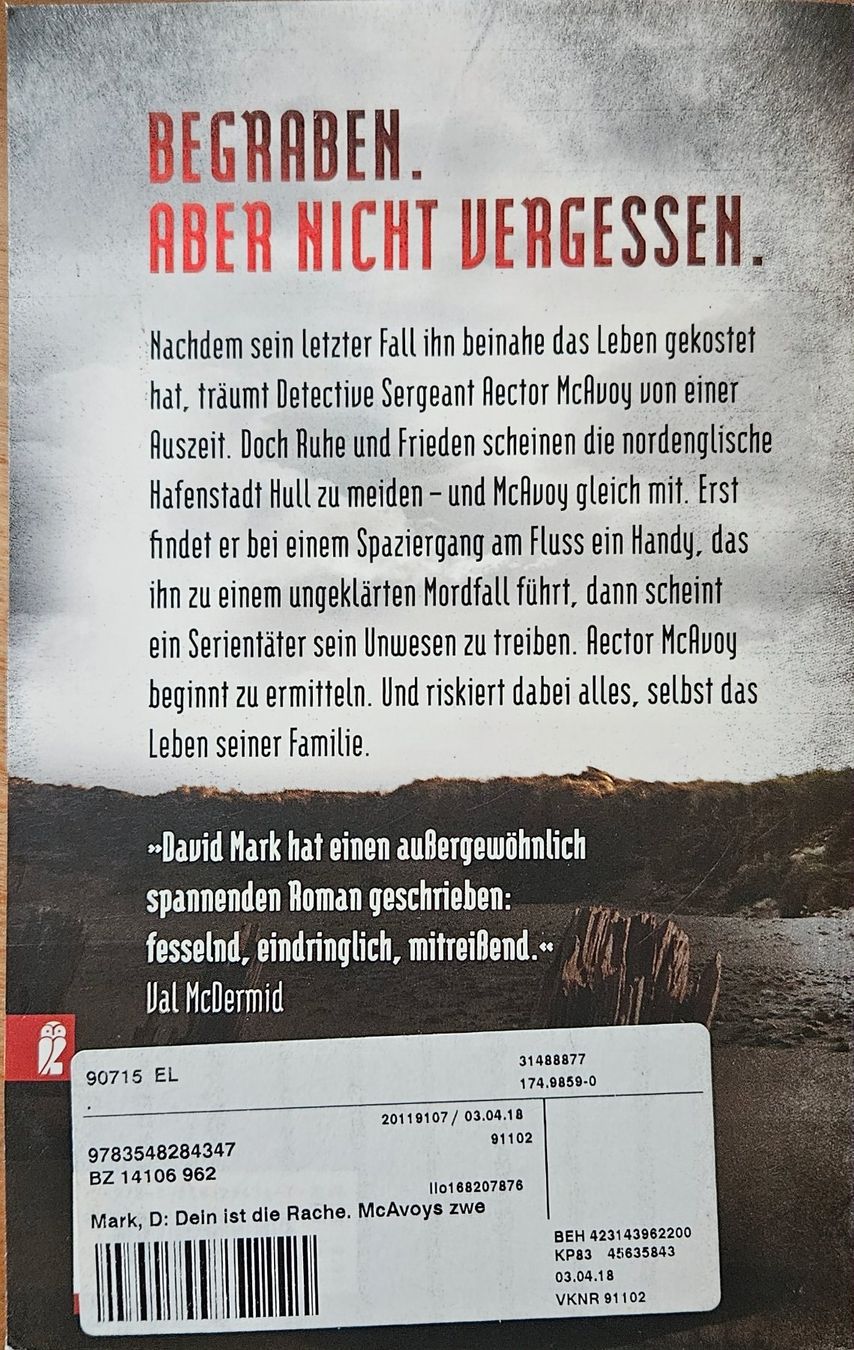 Bücher: David Mark - Dein ist die Rache – Gebraucht aus Hinwil von brucha01 1