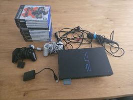 Sony PlayStation 2 PS2 Komplettset – 14 Spiele, 2 Controller