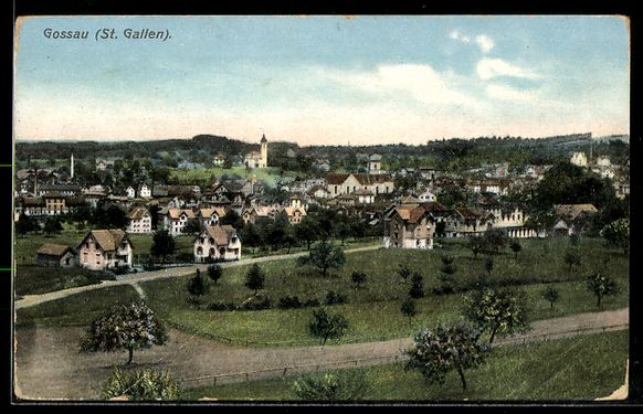 Ansichtskarten: AK Gossau, Teilansicht – Gebraucht aus Berlin von bartko-reher