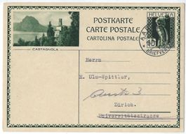 1930 Bildpostkarte Nr. 122-007 CASTAGNOLA gest. Aarau