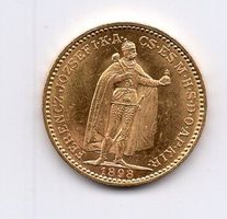 (2591) Ungarn, 20 Kronen 1898, stehender Kaiser, Gold