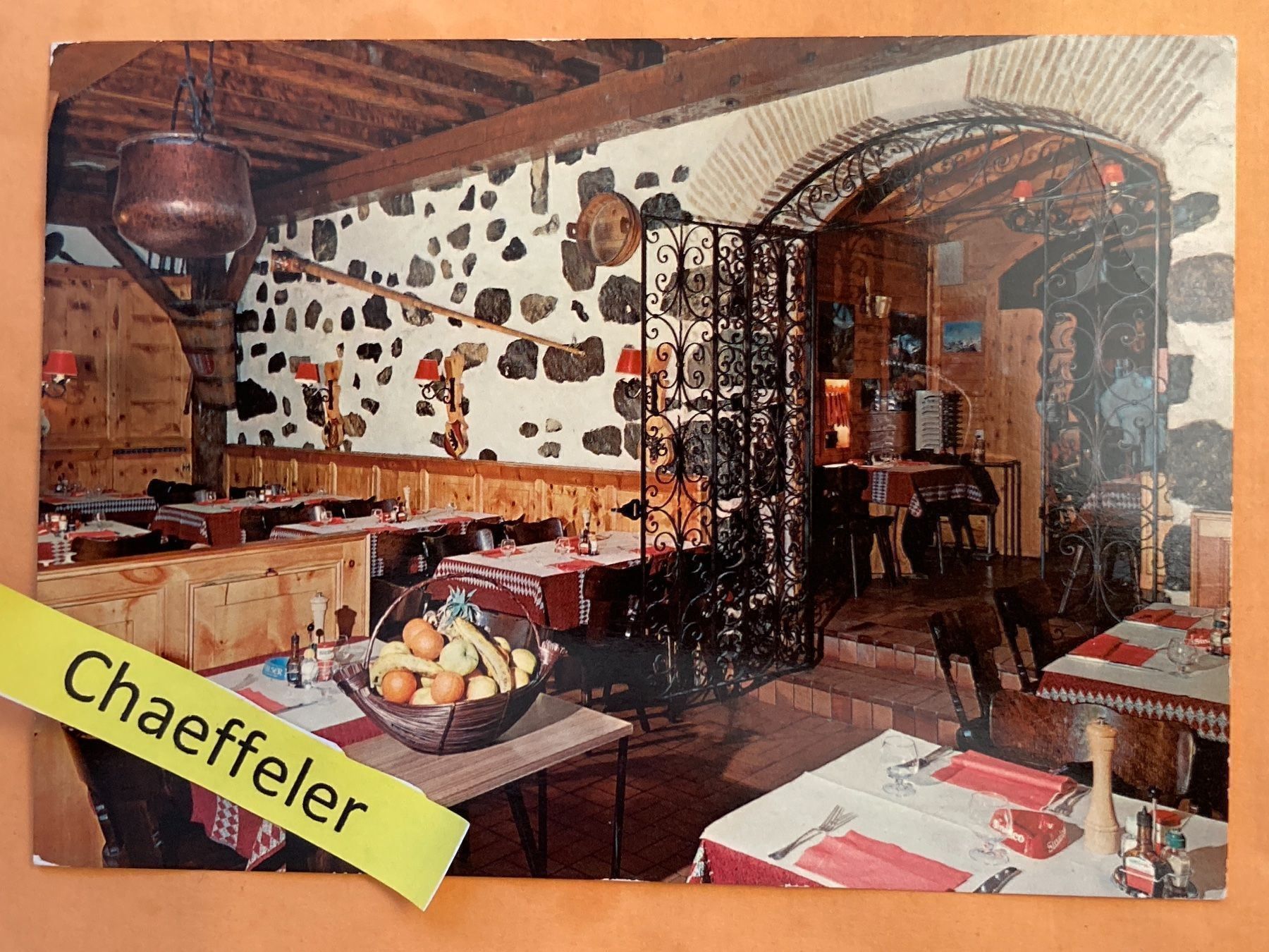 Ansichtskarten: Restaurant Cave Valaisanne - Chalet  - – Gebraucht aus Zürich von Chaeffeler