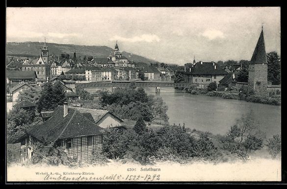 Ansichtskarten: Solothurn, Stadtansicht mit Fluss, Brüc – Gebraucht aus Berlin von bartko-reher