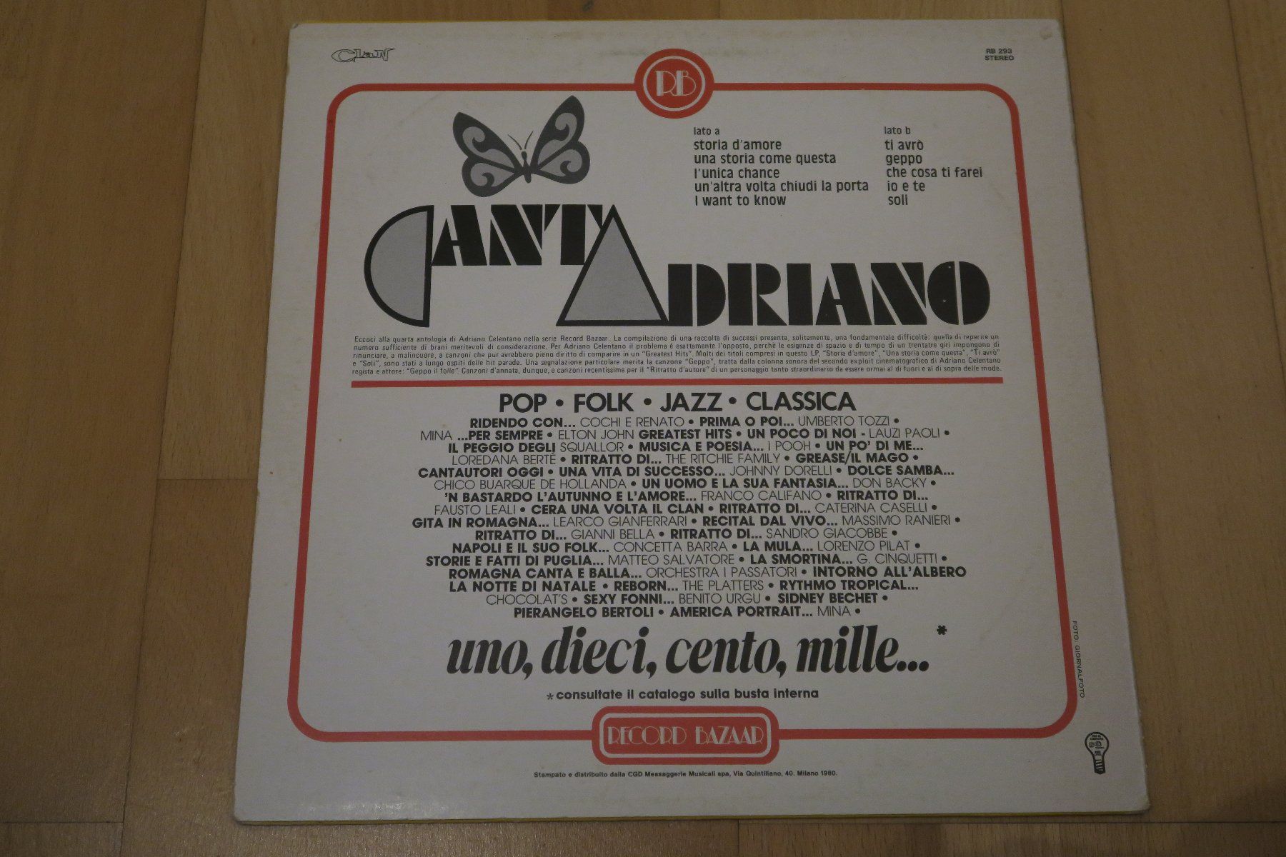 Dischi in vinile: Adriano Celentano – Cantadriano – Usato da Thun venduto da Karibu70 1