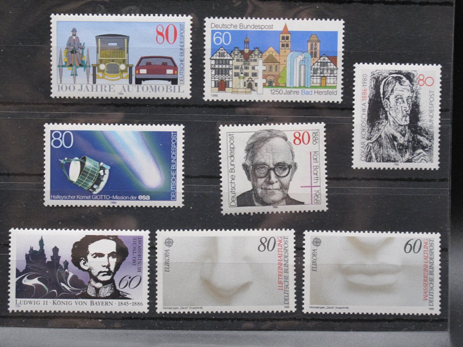 Tutti i francobolli: BRD 1986 Automobil / Karl Barth ** – Usato da Wil SG venduto da fva01