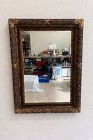 Vintage Barock Wandspiegel in Braun-Gold, 68 x 89 cm