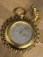 Wanduhr  goldfarben  antik